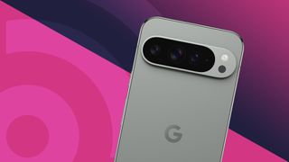 Google Pixel 9 Pro XL in hazel color showing cameras and Google G logo